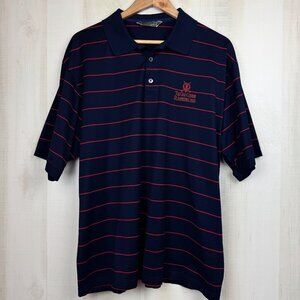 St. Andrews Links Tartan Collection Mens Golf Polo Blue Red XL Made in Italy